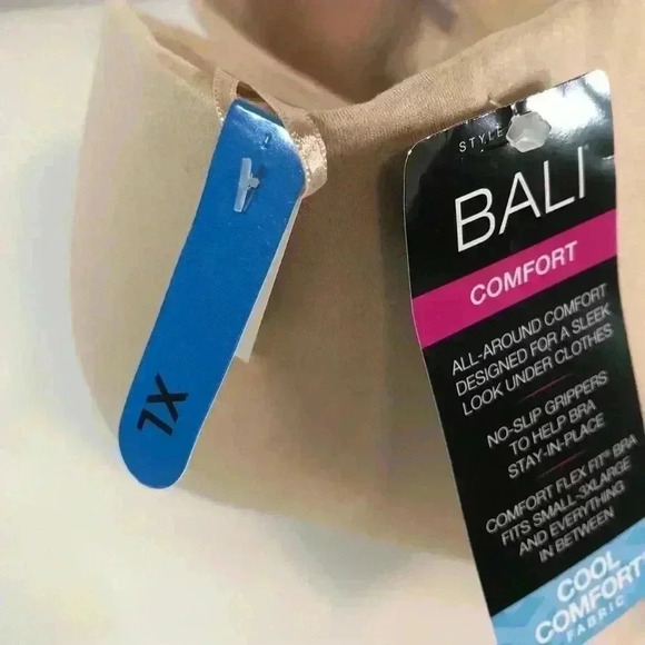 Bali Cool Comfort Fabric Flex Fit Bra size XL Light Beige 7 ways to wear NWT - Picture 4 of 12
